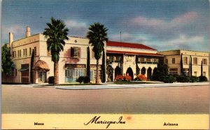 Linen Postcard Maricopa Inn in Mesa, Arizona