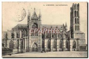 Limoges Old Postcard The cathedral