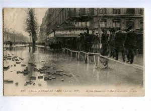 192460 FRANCE PARIS flooding 1910 Avenue Daumesnil Vintage PC