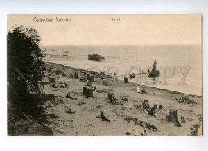 246790 GERMANY LUBMIN Strand Beach Vintage postcard