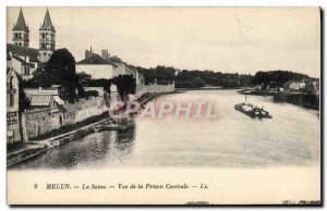 Old Postcard Melun Seine View of the Central Prison Ship Peniche