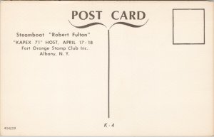 Steamboat Robert Fulton Kapex 71 Fort Orange Stamp Club Albany NY Postcard F14