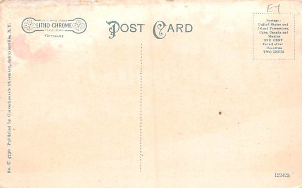 ny-schuylerville writing on front paper wear top edge Unused