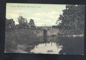 HARWICHPORT MASSACHUSETTS CARDING MILL RIVER BRIDGE VINTAGE POSTCARD