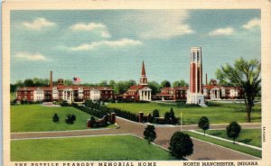 1938 Estelle Peabody Memorial Home North Manchester Indiana Postcard