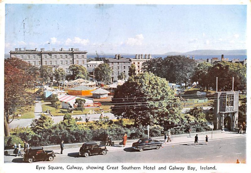 Eyre Square, Galway showing Great Southern Hotel Galway Bay Ireland 1960 