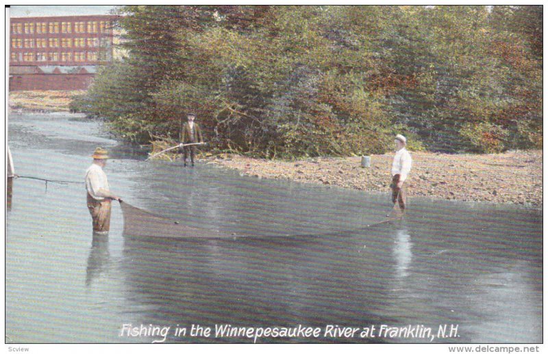 FRANKLIN, New Hampshire; Fishing in the Winnepesaukee River, 00-10s
