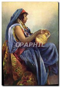 Postcard Fantasy Orientalism Old Woman