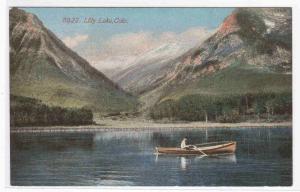 Boating Lilly Lake Colorado 1910c postcard