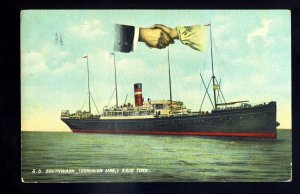 LS3630 - UK Liner - Dominion Line - Southwark - Artist U/K - postcard