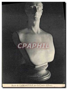 Old Postcard Bust of Lamartine by the Orsay Counte