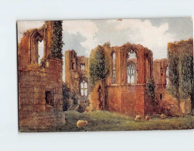 Postcard Windows Kenilworth Castle Kenilworth England