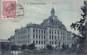 WARNSDORF VARNSDORF CZECH REPUBLIC~K. K. STAATSREALSCHULE~1911 PHOTO POSTCARD