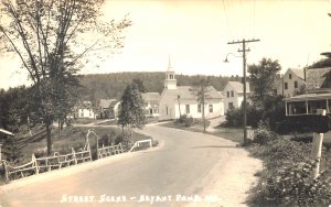 Bryant Pond ME Main Street Baptist Church & Chapel Real Photo Postcard