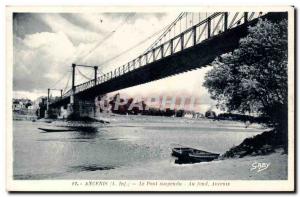 Ancenis Old Postcard Suspension Bridge Basically Ancenis