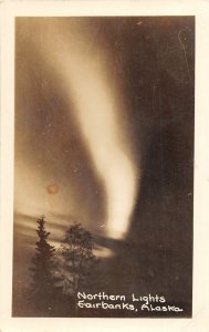 H87/ Fairbanks Alaska RPPC Postcard c1940s Northern Lights Night  219