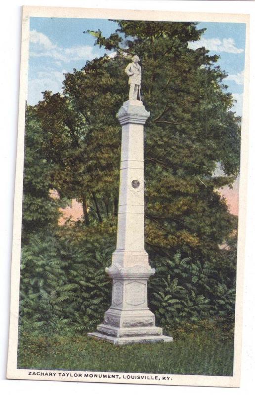 Louisville KY Zachary Taylor Monument Kentucky Postcard 