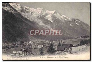 Old Postcard Chamonix and Mont Blanc