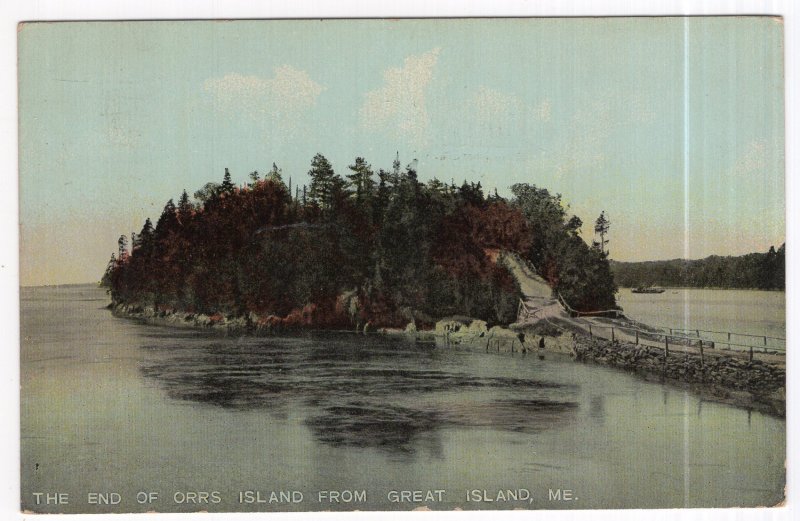 The End Of Orrs Island From Great Island, Me.