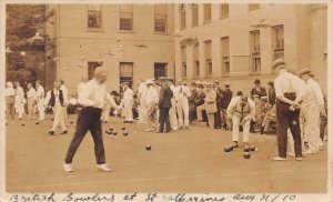 Catharine New York British Bowlers Lawn Bowling Real Photo Postcard AA84278