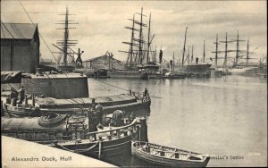 Antique Postcard HULL EAST RIDING OF YORKSHIRE Alexandra Dock