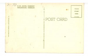 VT - Burlington. Hotel Vermont