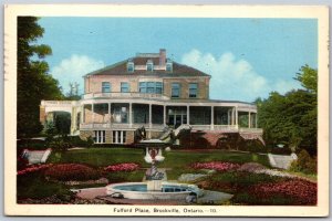 Postcard Brockville Ontario c1942 Fulford Place Leeds and Grenville County