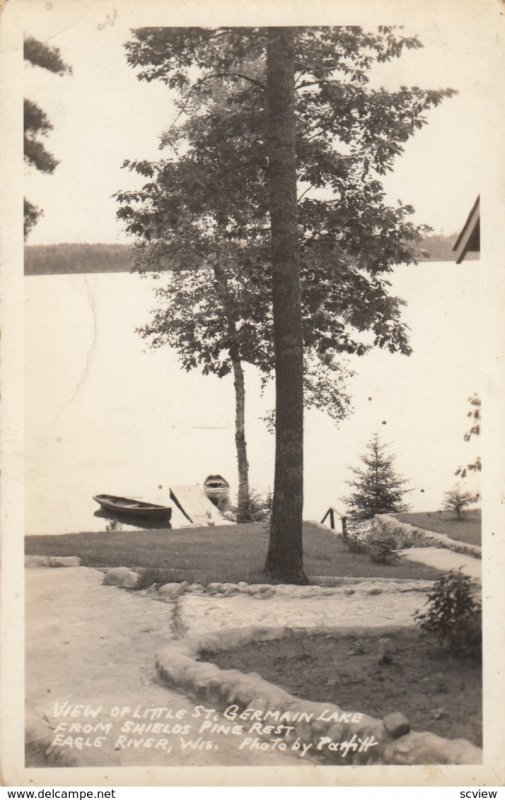RP; EAGLE RIVER , WI, 1930-40s ; Little St. Germain Lake from Shields Pine Rest.