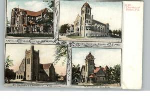 DALLAS TX Churches Multi-View c1905 Postcard