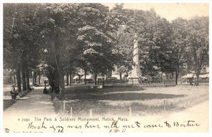 Massachusetts  Natick    Park and Soldier's Monument