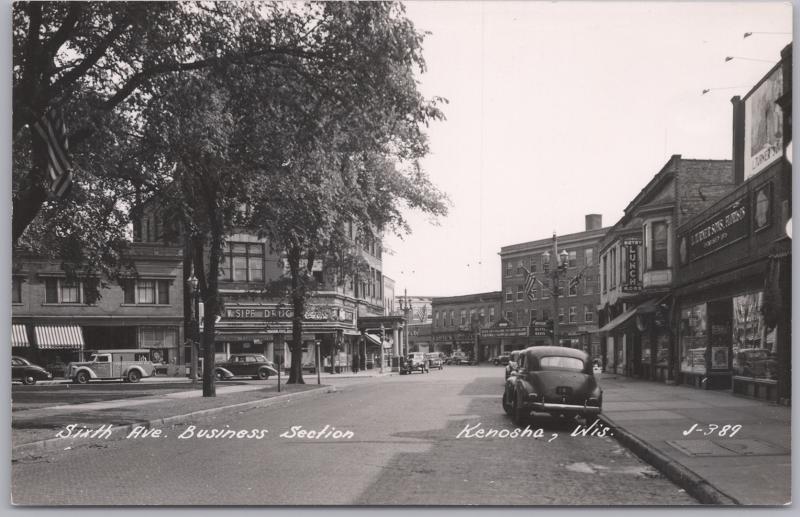 RPPC-Kenosha, Wis., Sixth Ave. Business Section, W. Sipf Drug/Betsy Rose Lunch