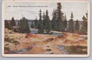 Thumb Paint Pots, Yellowstone National Park, Wyoming, 1908 Joslin Postcard