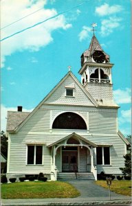 First Baptist Church Broadway & Birch Derry NH Spacetown USA Vtg Postcard D01
