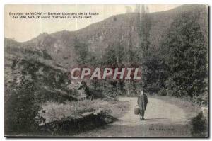 Surroundings of Vichy Old Postcard last turn of the road before Malavaux & # ...