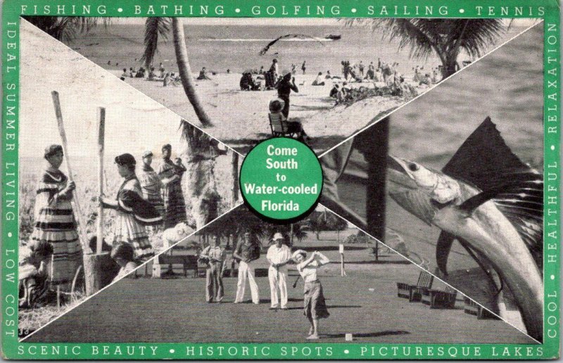 Florida Miami Golf Fishing Sailing and Bathing 1938