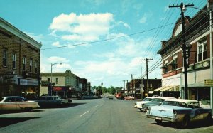 Vintage Postcard View of Walnut Street Main Business Section Rogers Arkansas