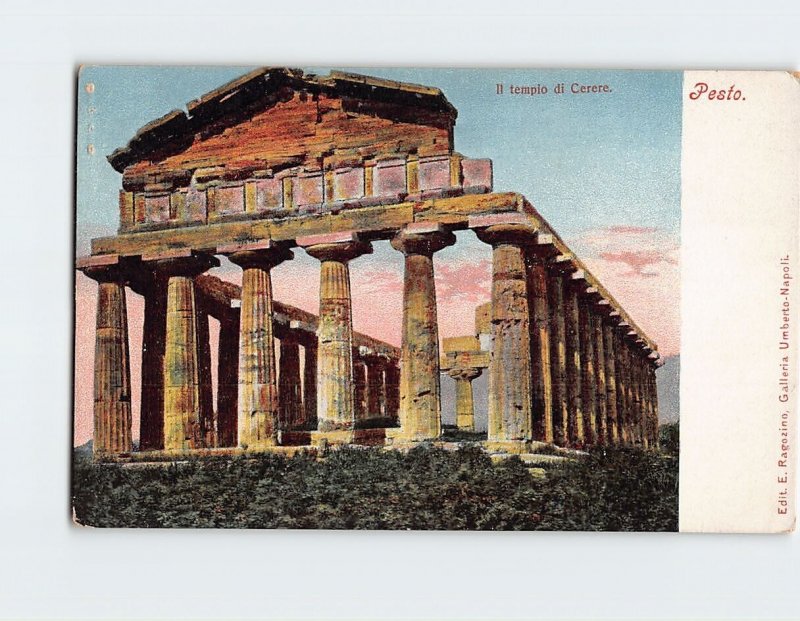Postcard Il tempio di Cerere, Pesto, Capaccio Paestum, Italy