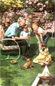 GRANDPA & CHILDREN By Harry Anderson THE BIBLE STORY Volume 1 1953/1972 Postcard