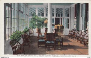 ATLANTIC CITY , New Jersey , 1910s ; Sun Parlor , Craig Hall