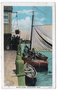 Gloucester, Mass, Wharf Scene