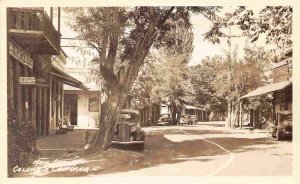 Main Street Cars Columbia California 1940s RPPC postcard