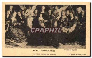 Old Postcard Gerard David Musee De Rouen Virgin Among Virgins