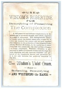 1870's-80's  Wm. Wisdom & Co Quack Medicine Portland OR Victorian Trade Card 5S