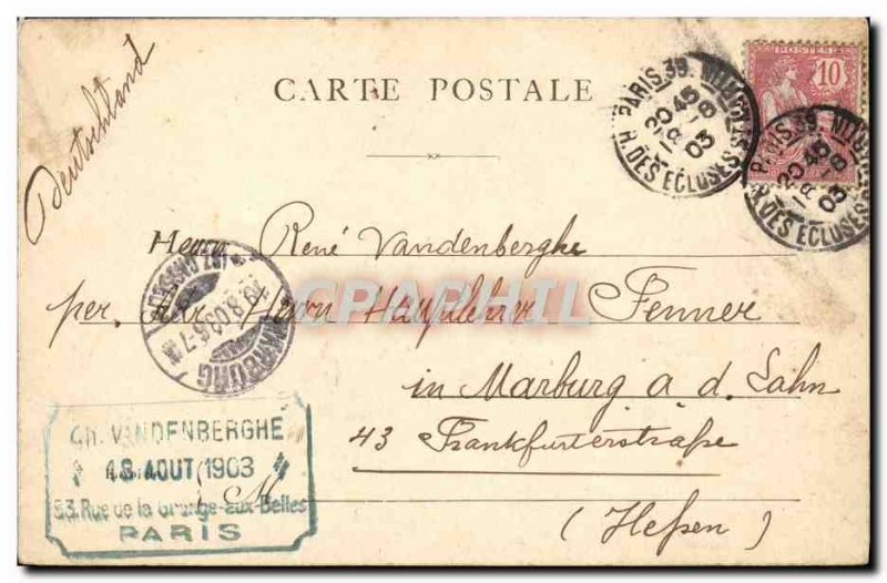 Old Postcard Paris Jardin Du Luxembourg