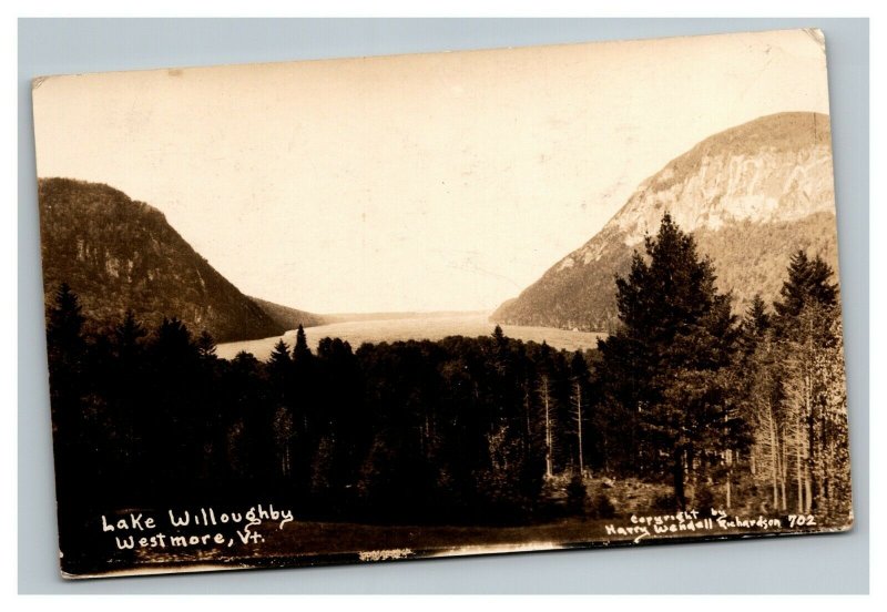 Vintage 1929 RPPC Postcard Lake Willoughby Westmore Vermont 