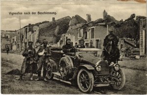 CPA Vigneulles-les-Hattonchatel nach der Beschiessung - Auto (1036943)