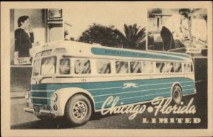 Southeastern Greyhound Bus Lines Chicago Florida Ltd Adv Multi-View Postcard