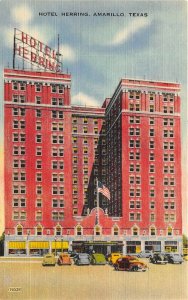 Amarillo Texas 1940s Postcard Hotel Herring