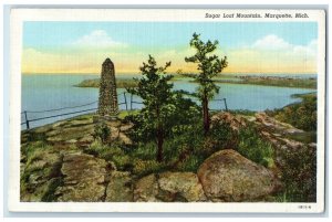 1948 Scenic View Sugar Loaf Mountain Marquette Michigan Antique Vintage Postcard