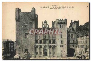 Old Postcard Aude Narbonne Hotel de Ville Historic Monument